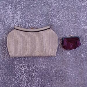 Vintage 1960s Gold Clutch Bag with Coin Purse Mayfair Canada